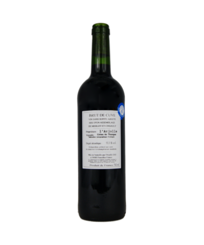 Côtes de thongue brut de cuve rouge domaine de l'arjolle